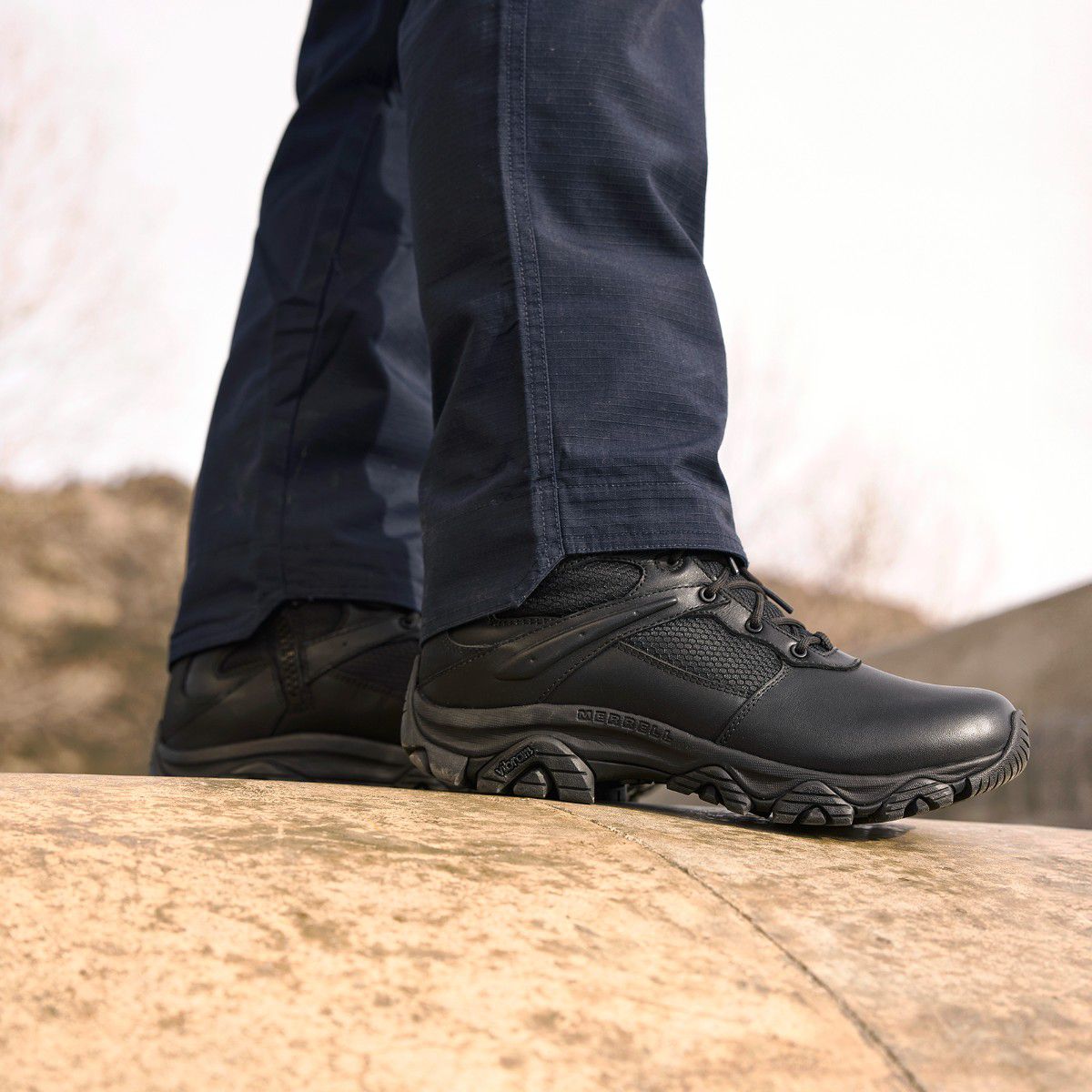 Men Moab 3 8" Tactical Zip Waterproof Wide Boots