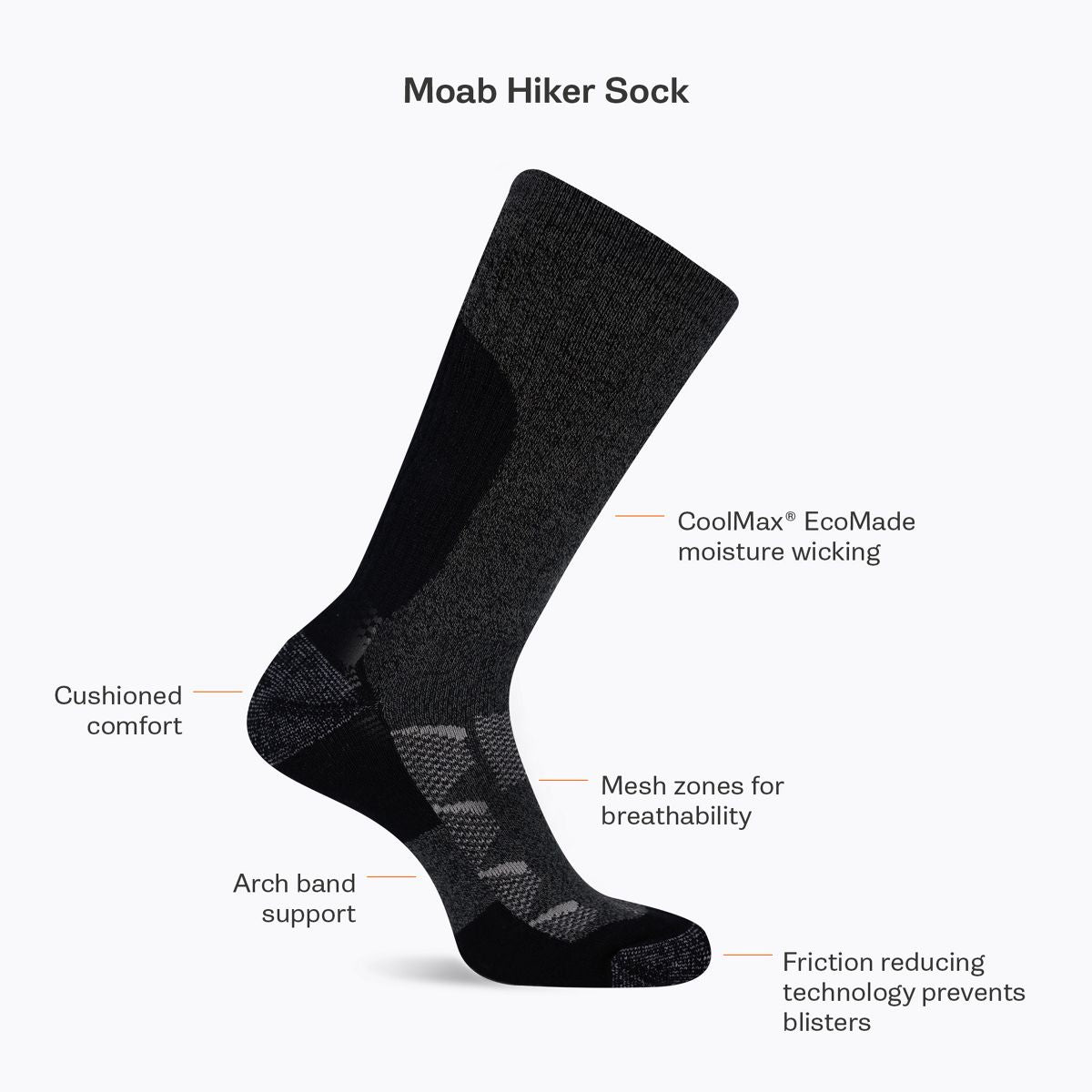 Moab Hiking Quarter Sock - Socks