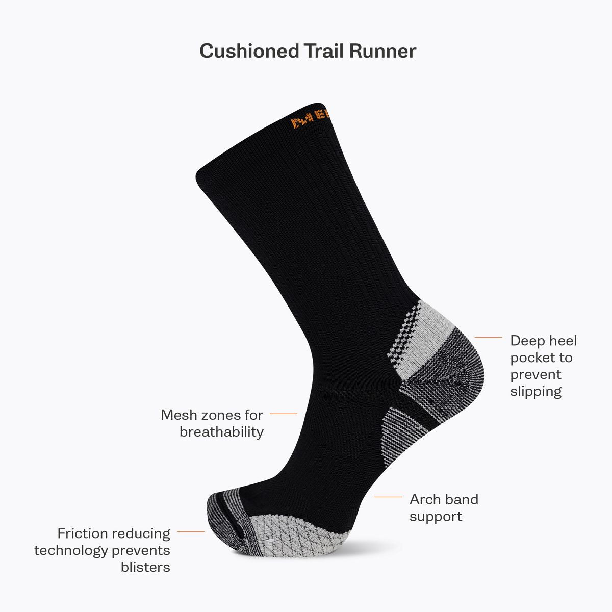 Cushion Trail Runner Crew Sock - Socks